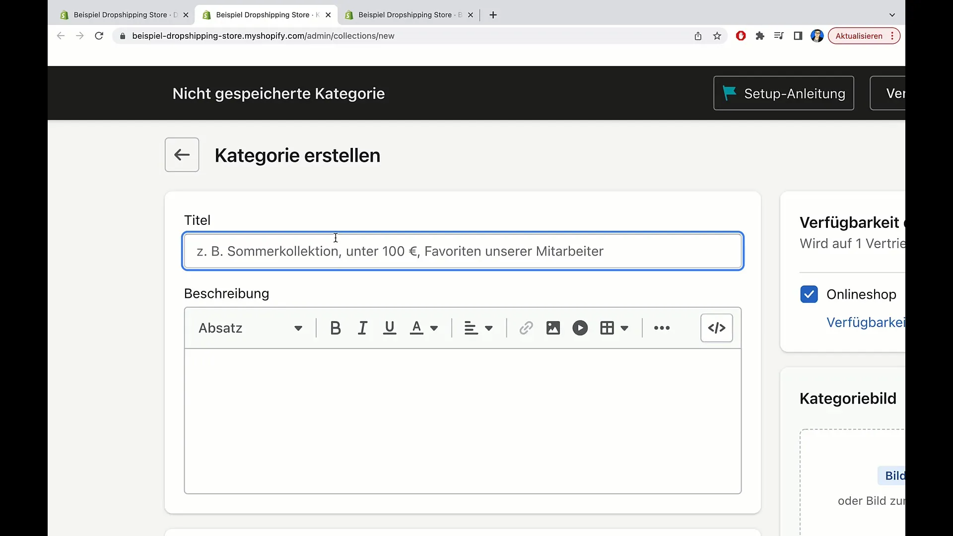 Produkte auf der Hauptseite von Shopify automatisiert einfügen