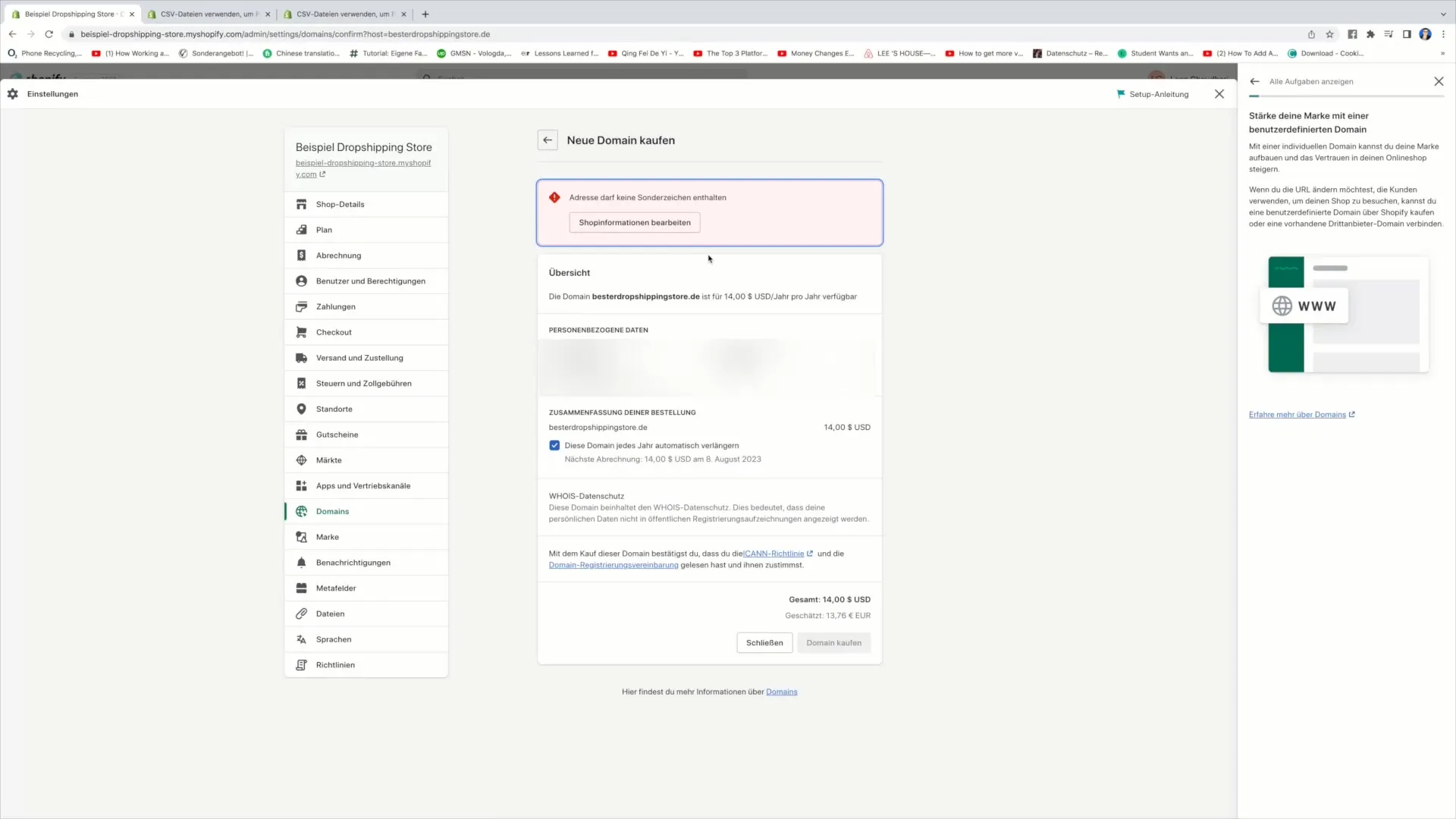 Köp domän för din Shopify-butik: En steg-för-steg-guide