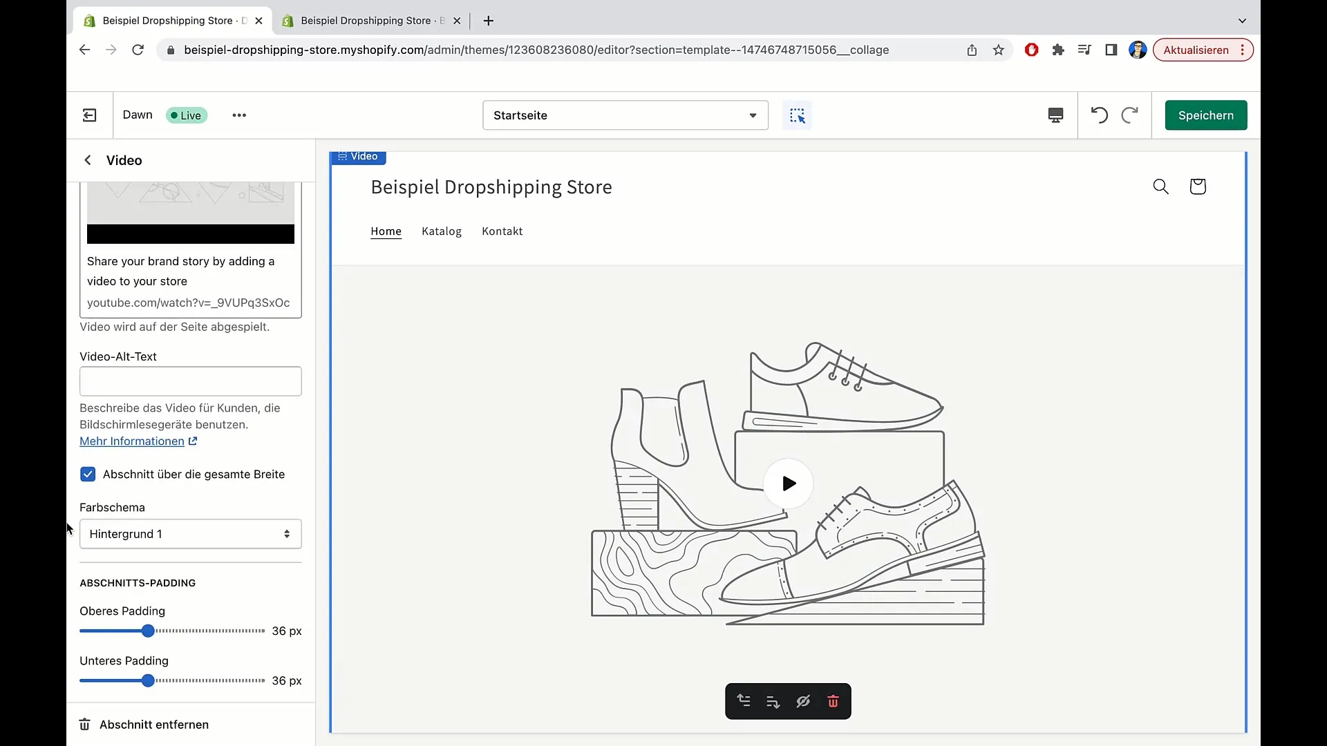 Så lägger du till texter och videor i Shopify