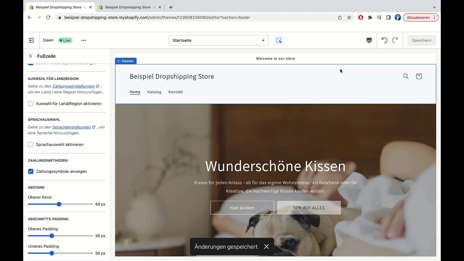 Så lägger du till texter och videor i Shopify
