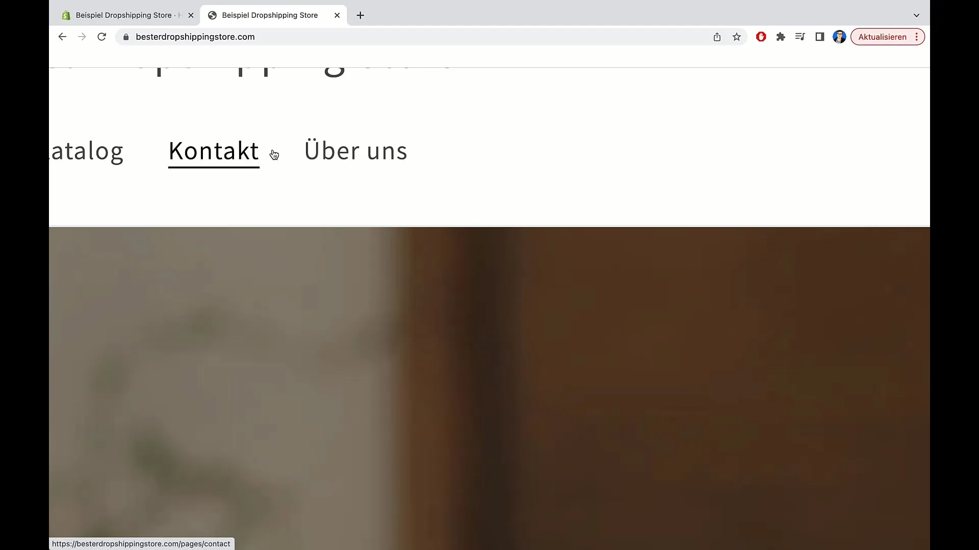 Instruktioner för att anpassa huvudmenyn i Shopify