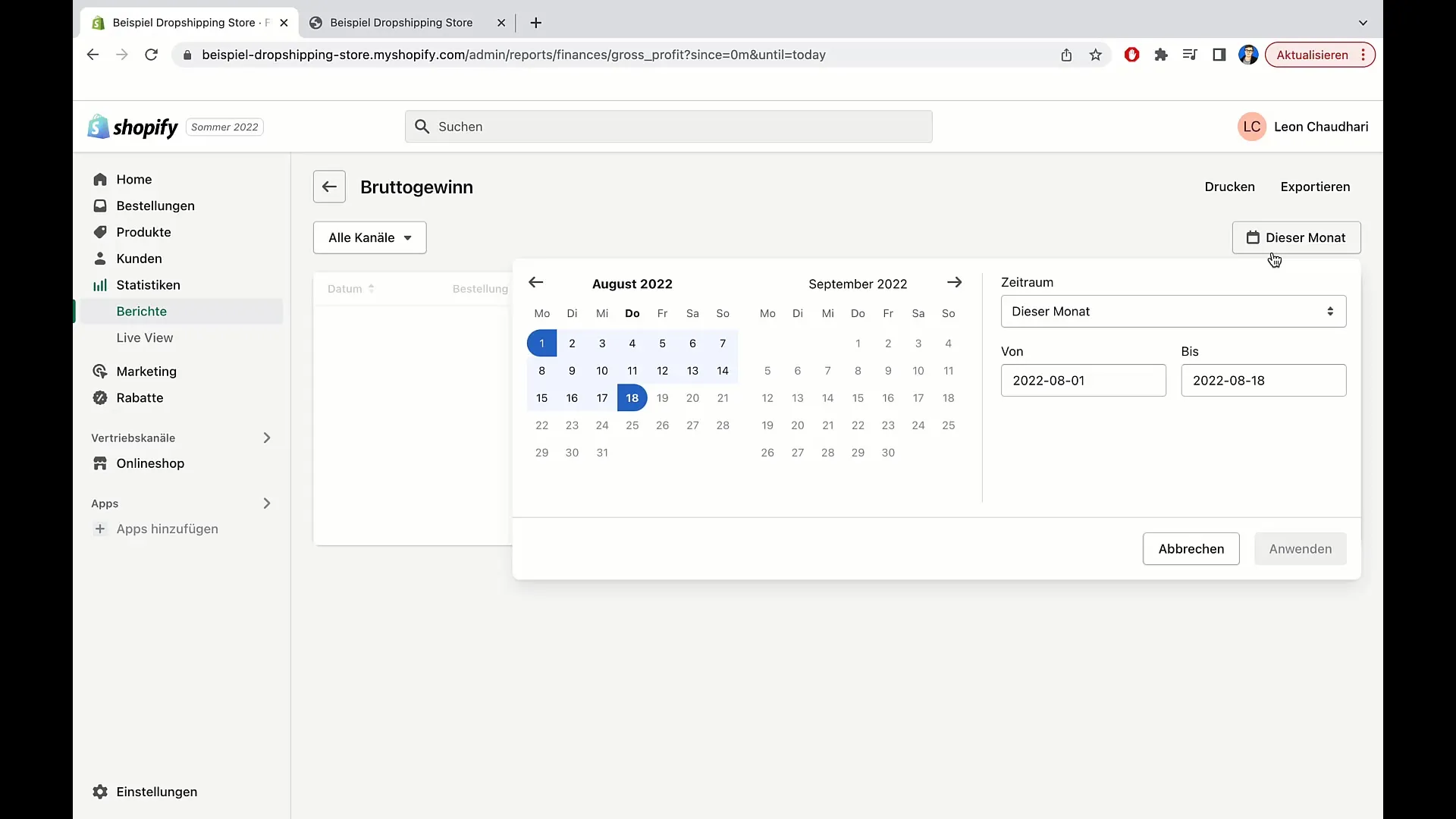 Använda försäljningsvisning effektivt i Shopify