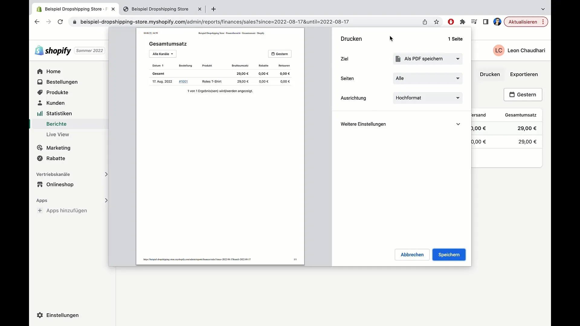 Använda försäljningsvisning effektivt i Shopify