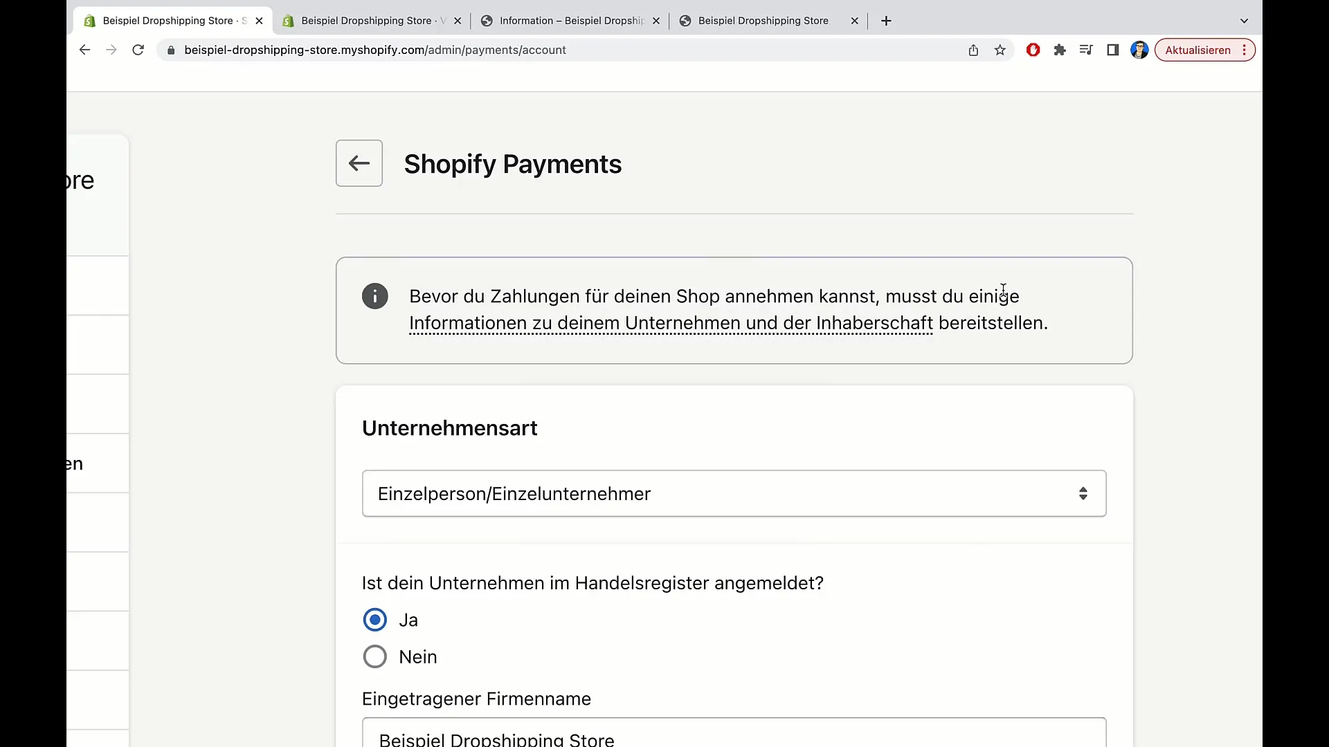 Så aktiverar du Shopify Payments för din onlinebutik