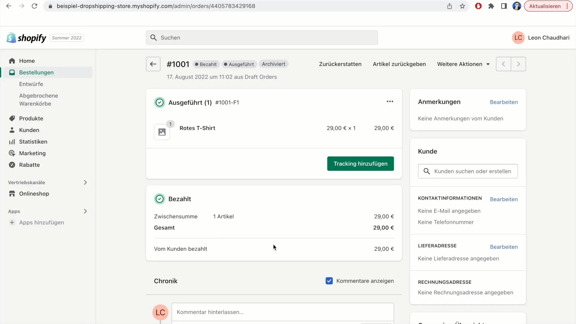 Skriv ut leveransanteckning i Shopify