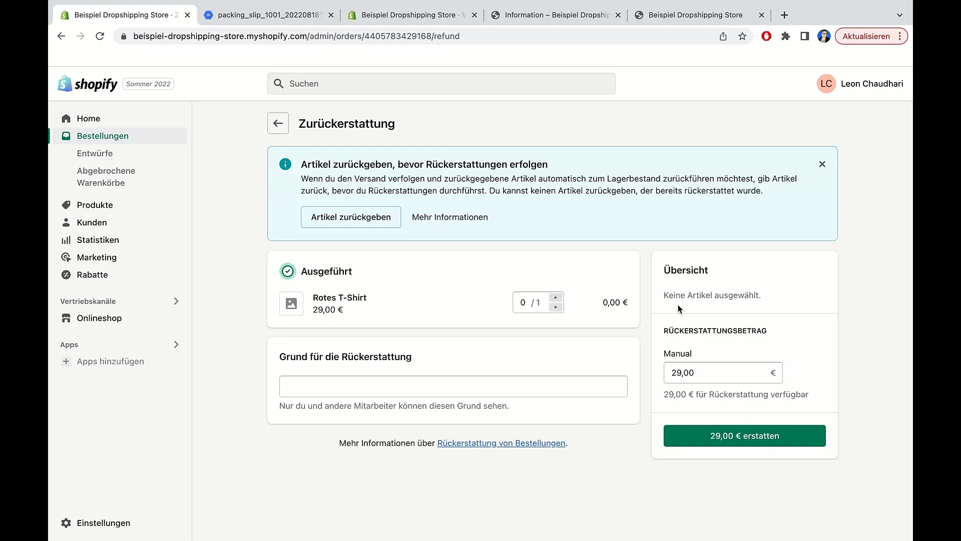 Kurs E-Commerce: Mengelola retur secara efektif di Shopify Kurs E-Commerce: Mengelola retur secara efektif di Shopify