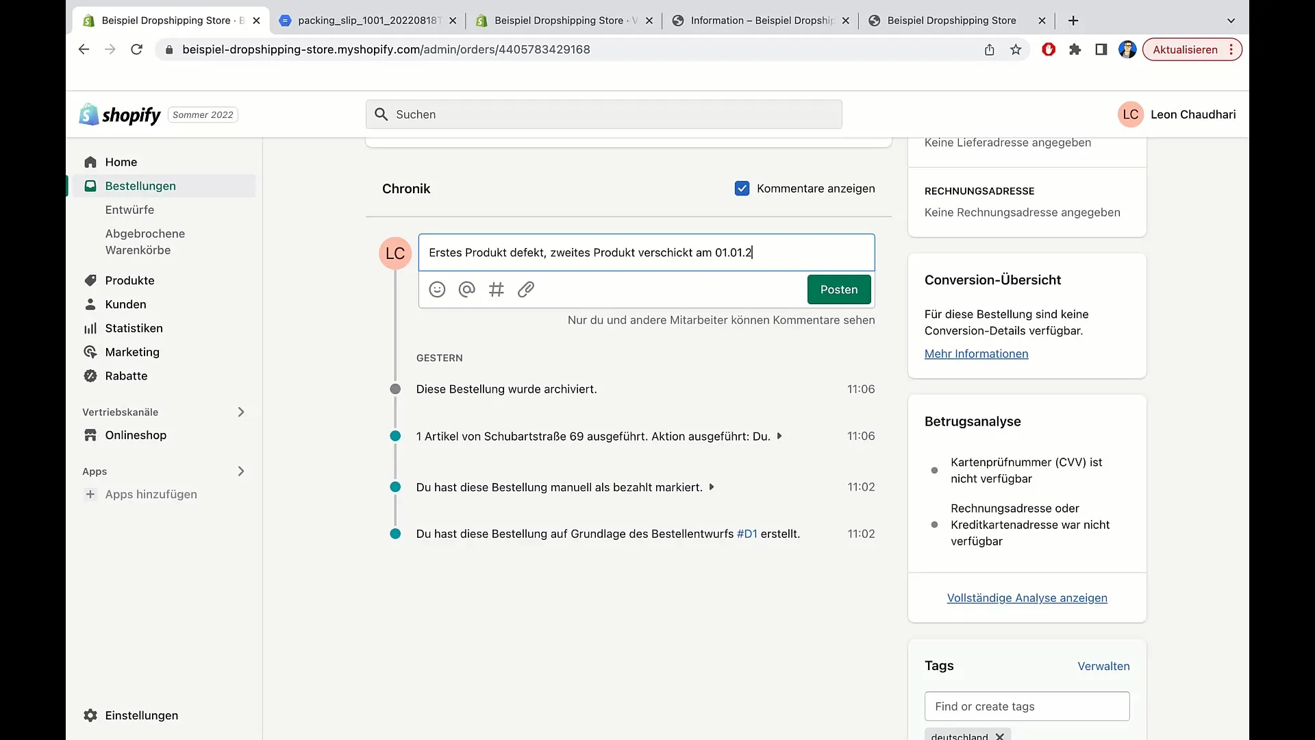 Mengelola retur secara efektif di Shopify-Kurs E-Commerce Kurs E-Commerce: Mengelola retur secara efektif di Shopify