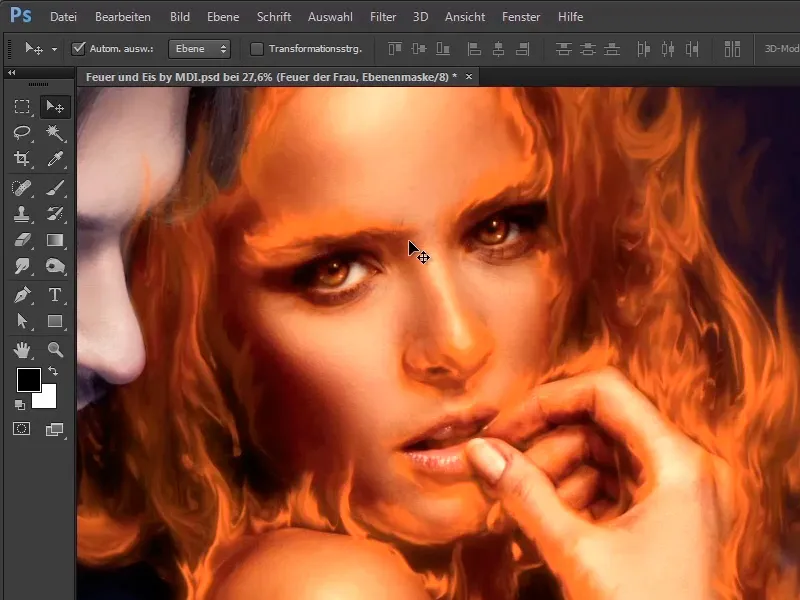 Photoshop kompozice - Oheň a led - Část 05: Rozsvítit oheň Photoshop-natáčení - Oheň a led - Část 05: Rozsvítit oheň
