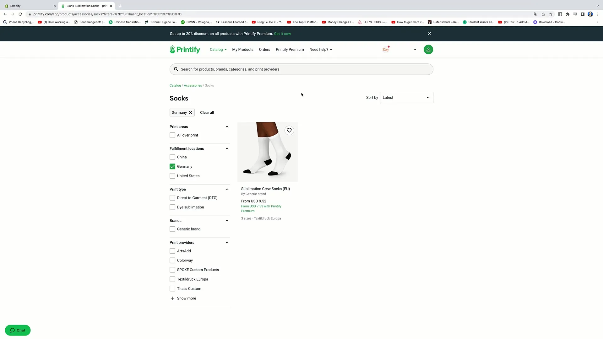 E-handelskurs: Printify - Enkel översikt över kontot