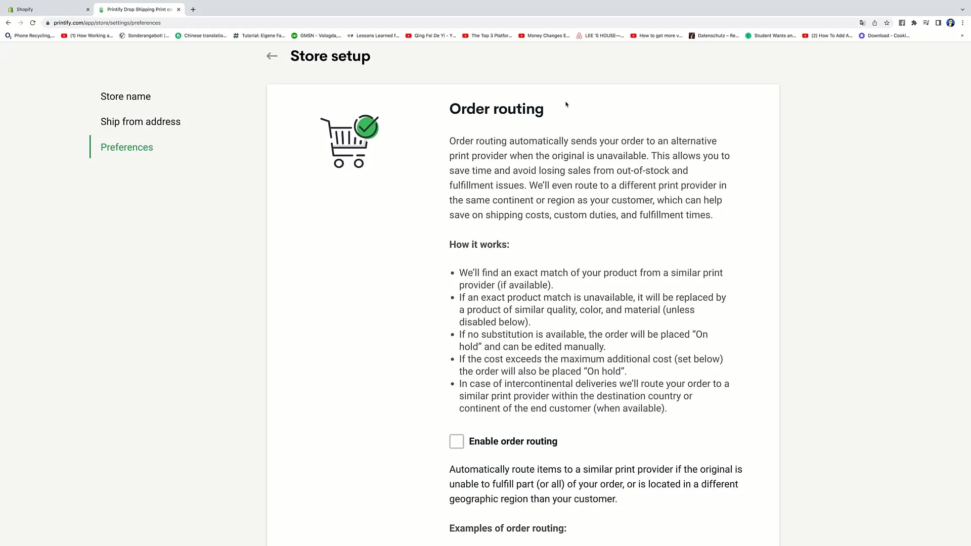 Kurs E-Commerce: Printify - Gambaran umum tentang fungsi akun Kurs E-Commerce: Printify - Tinjauan tentang fungsi akun