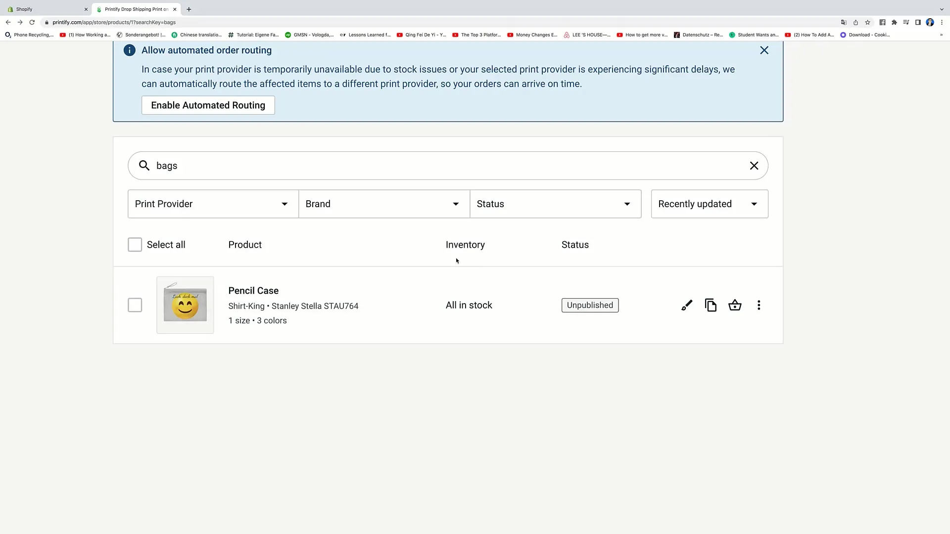 Kurs E-Commerce: Printify - Overview tentang fungsi akun Kurs E-Commerce: Printify - Tinjauan tentang fungsi akun