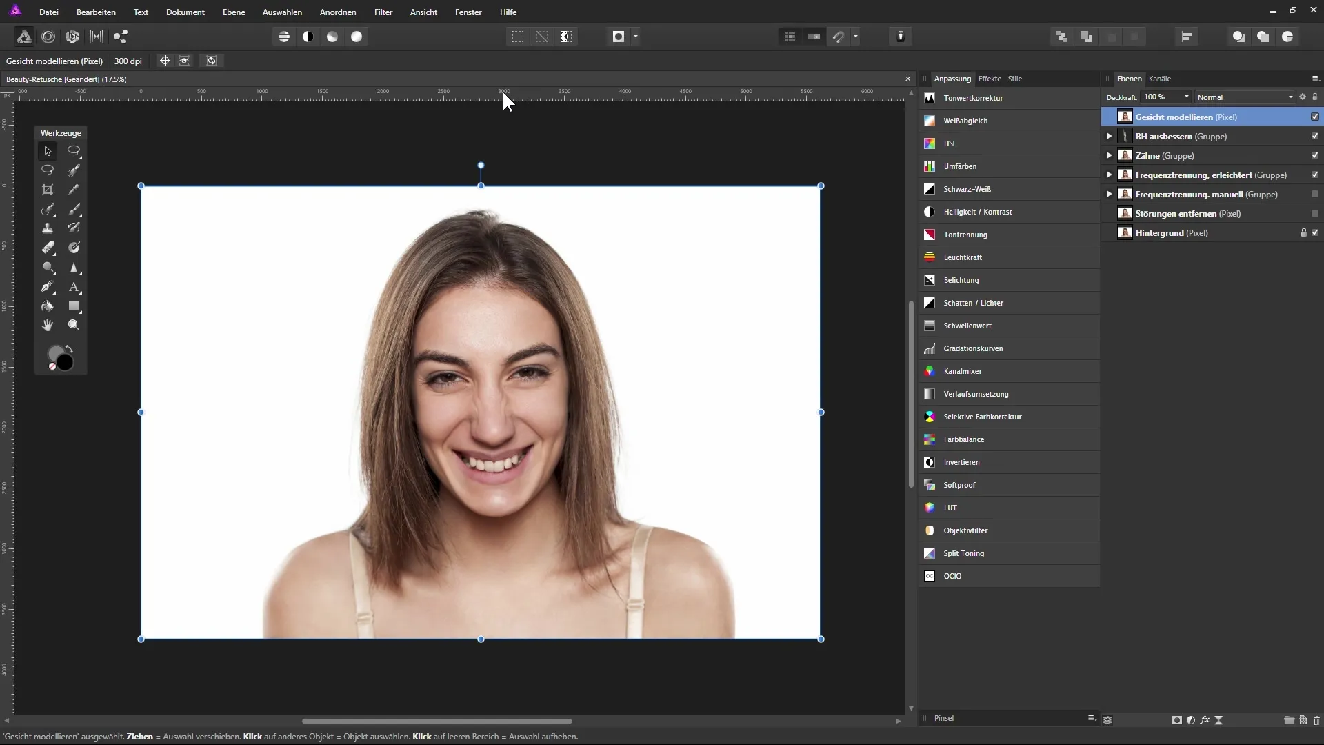 Präzise Gesichtmodellierung in Affinity Photo Präzise Gesichtmodellierung in Affinity Photo