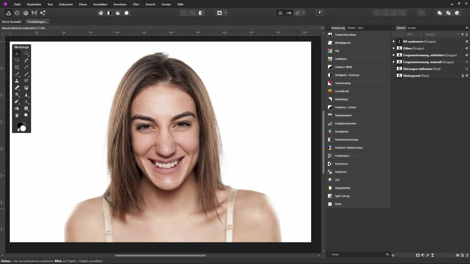 Präzise Gesichtmodellierung in Affinity Photo Präzise Gesichtmodellierung in Affinity Photo