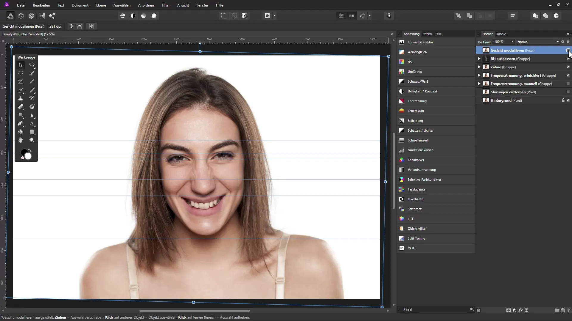 Präzise Gesichtmodellierung in Affinity Photo Präzise Gesichtmodellierung in Affinity Photo