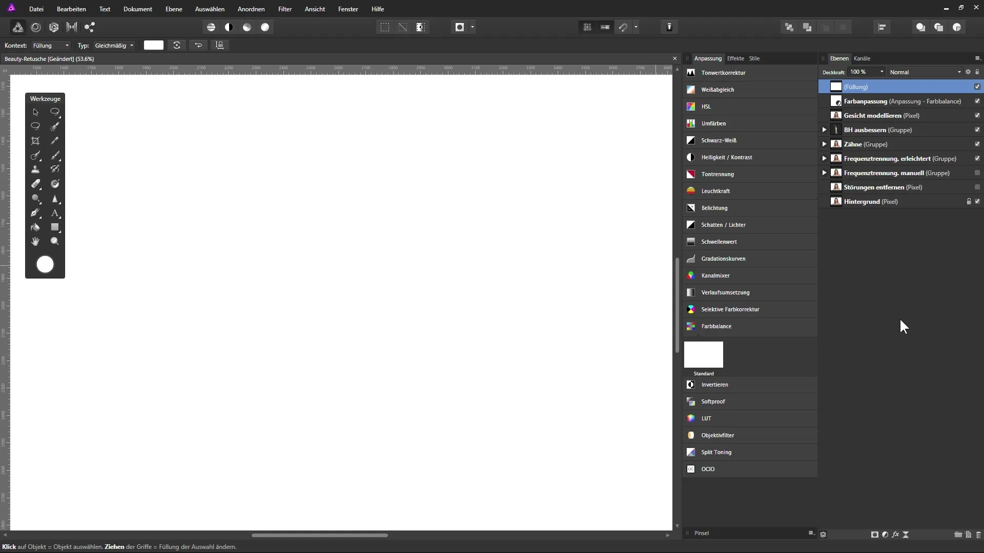 Farb- und Make-up-Anpassungen in Affinity Photo Farb- und Make-up-Anpassungen in Affinity Photo