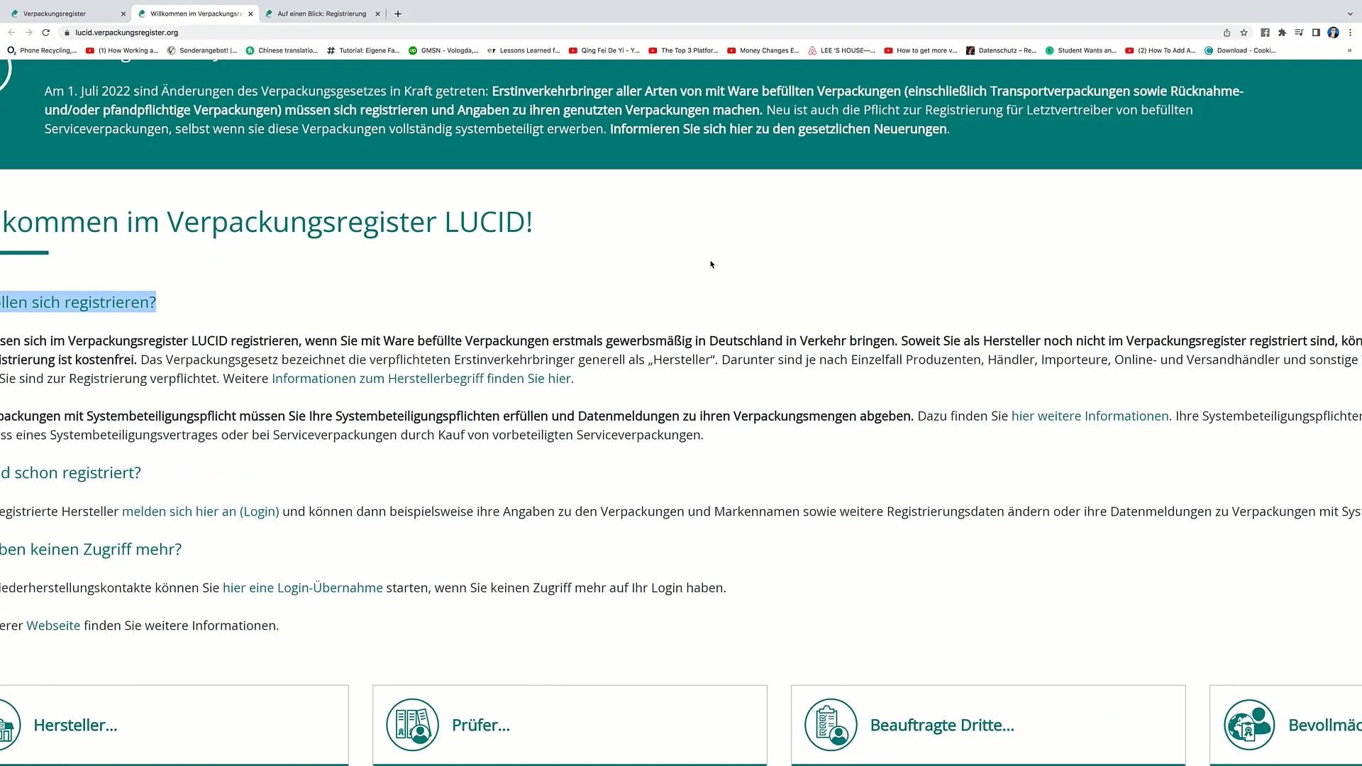 Forordning om emballage: Sådan registrerer du dig succesfuldt hos LUCID Emballage-lov: Sådan registrerer du dig успешно hos LUCID