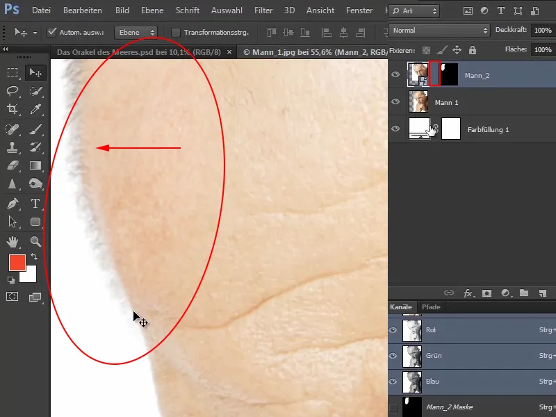 Photoshop-Composing - Das Orakel des Meeres - Teil 05: Maske vorbereiten und platzieren