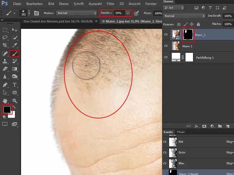 Photoshop-Composing - Das Orakel des Meeres - Teil 05: Maske vorbereiten und platzieren