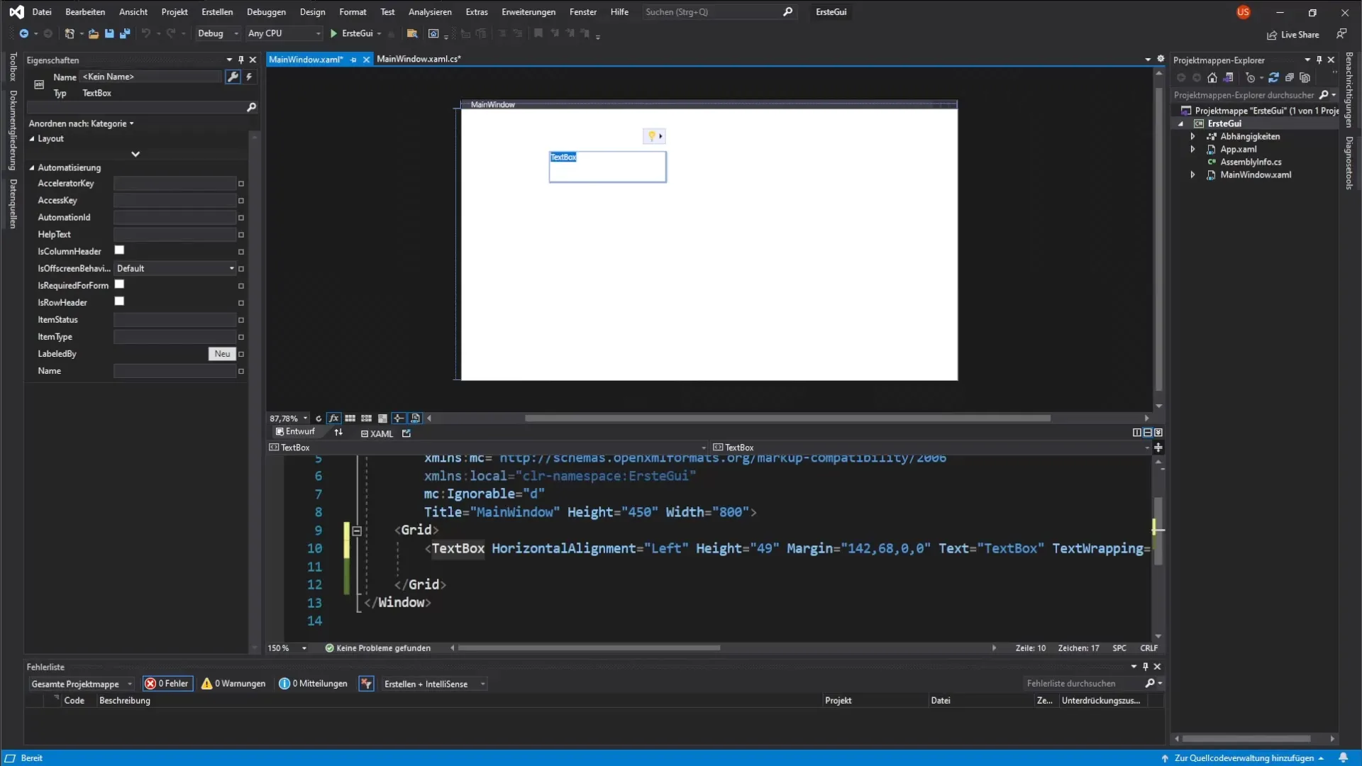 Create and customize Textbox in WPF