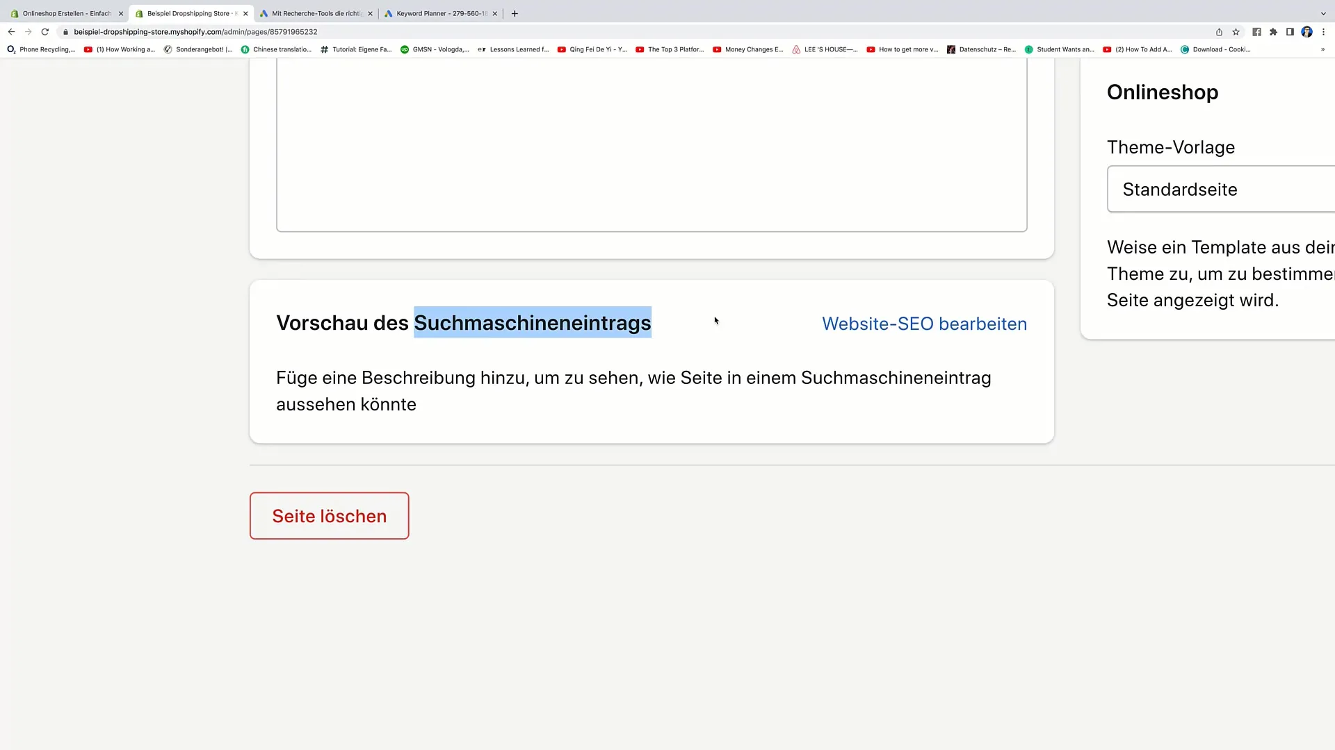 E-handelskurs: Effektiv användning av Google Keyword Planner för din Shopify-blog