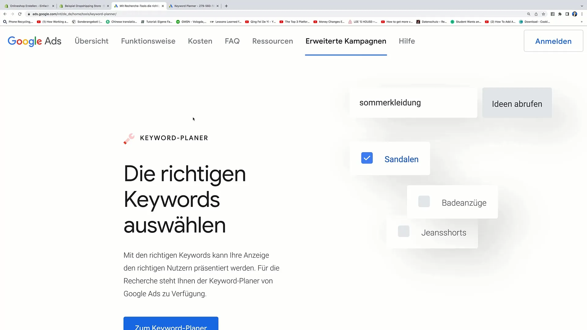 E-handelskurs: Effektiv användning av Google Keyword Planner för din Shopify-blog