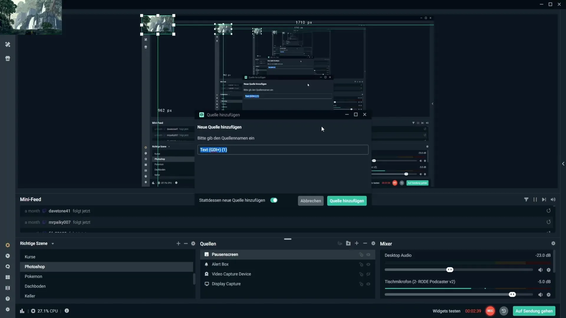 Insertar GIF y texto en Streamlabs Insertar GIF y texto en Streamlabs