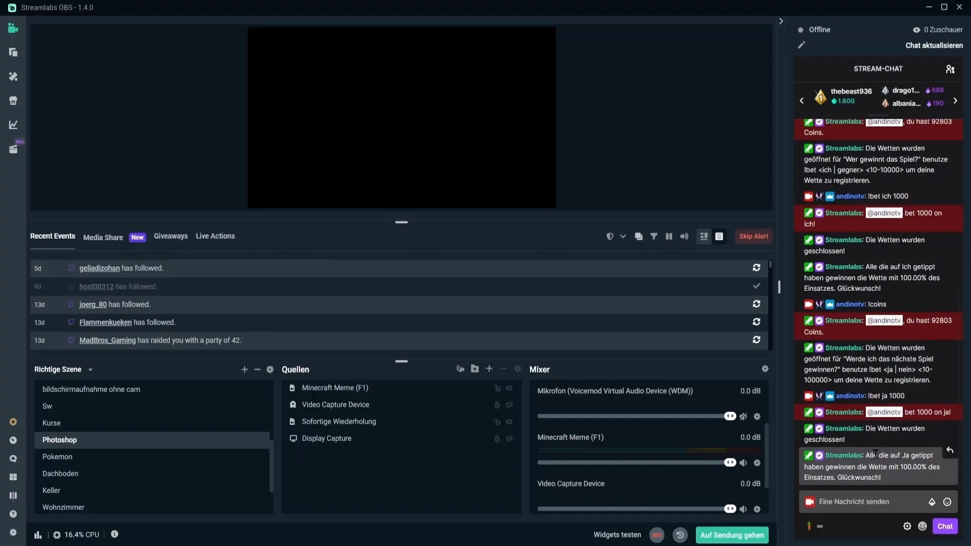 Configurar apuestas en Streamlabs OBS - Guía paso a paso