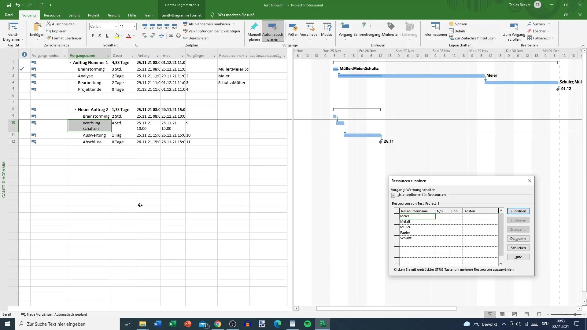 MS Projectでコストを効率的に入力する