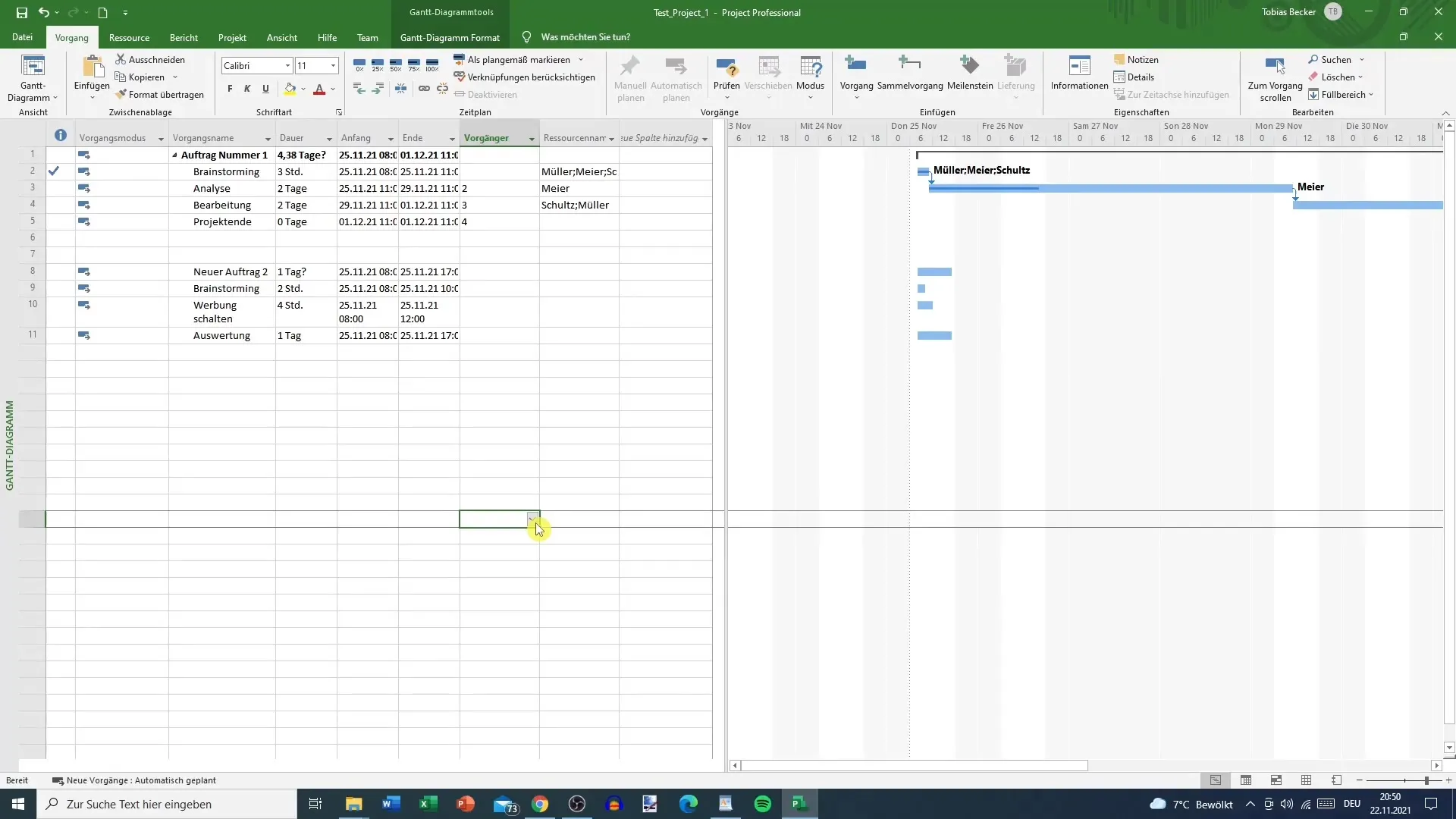 MS Projectでコストを効率的に設定する