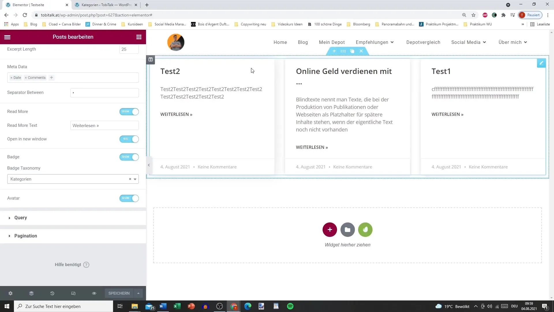 Successfully creating posts on WordPress with Elementor