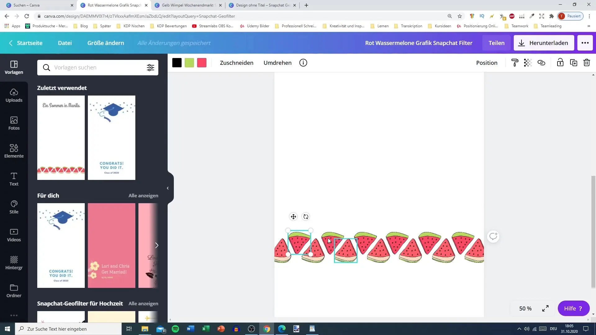 Luo geosuodatin Snapchatiin Canvassa