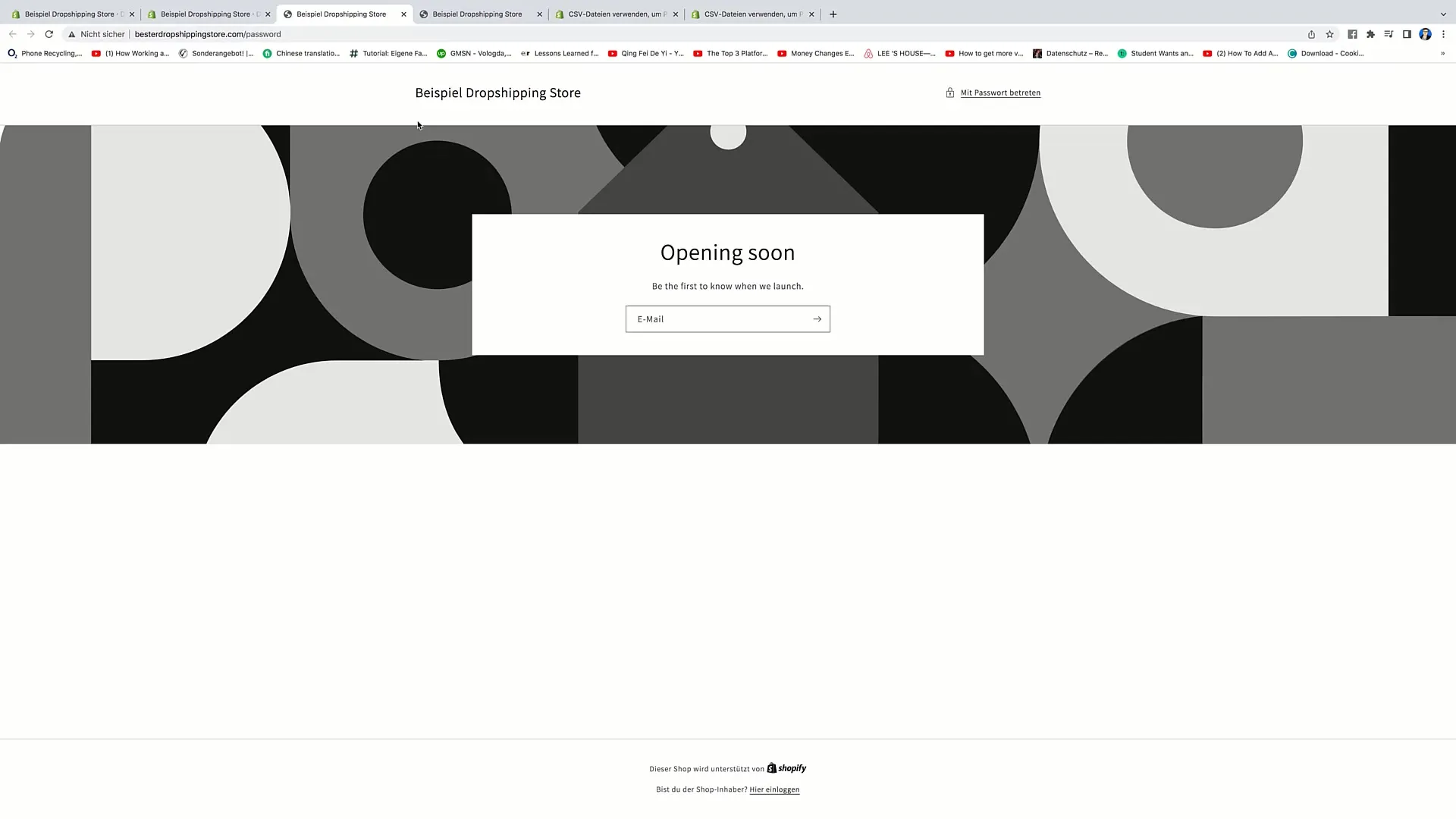 Ställa in primärt domännamn i Shopify