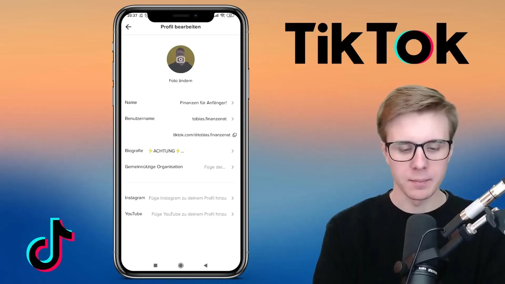 Setting up your TikTok profile picture correctly – Step by step