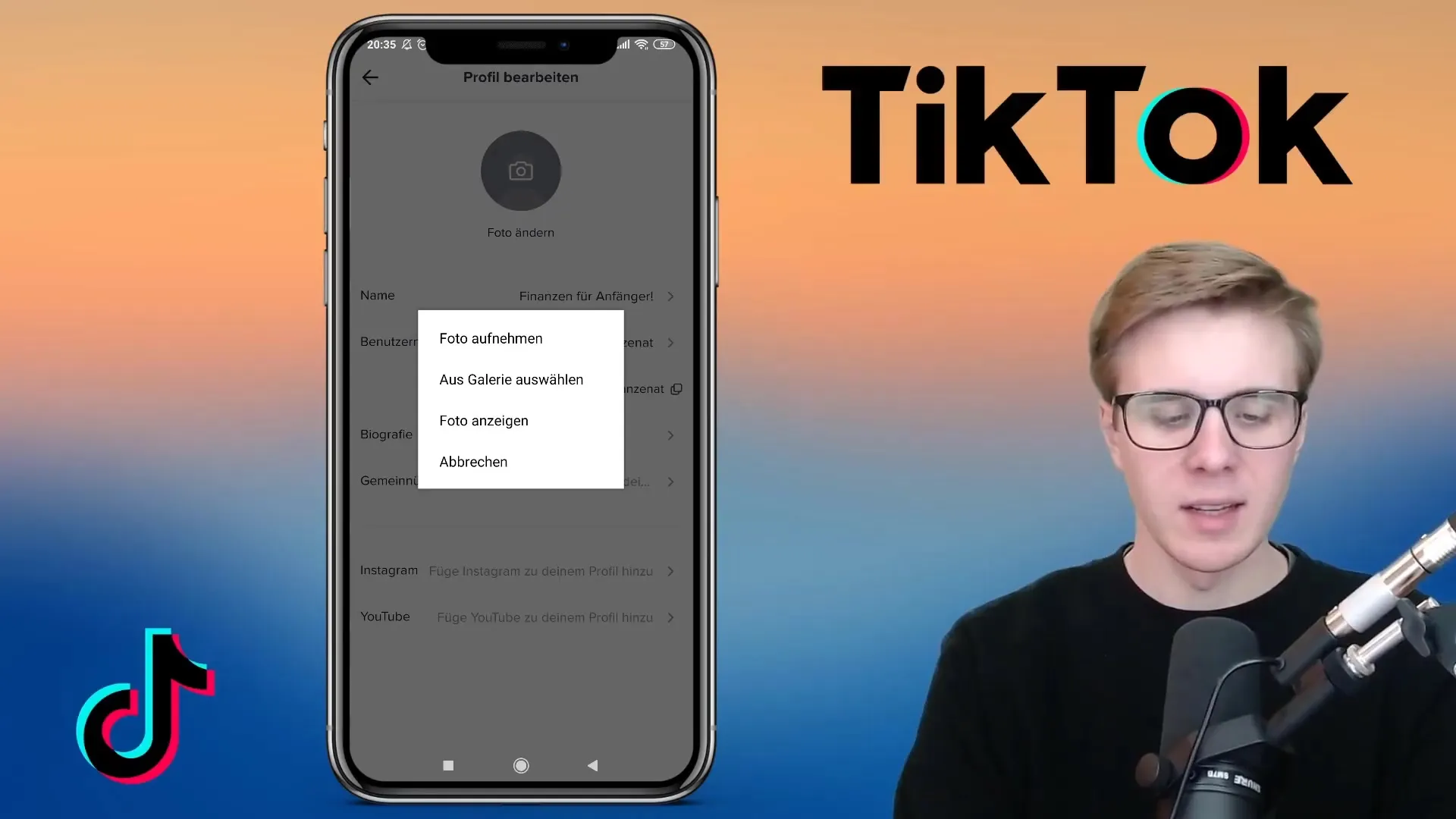 Setting up your TikTok profile picture correctly – step by step