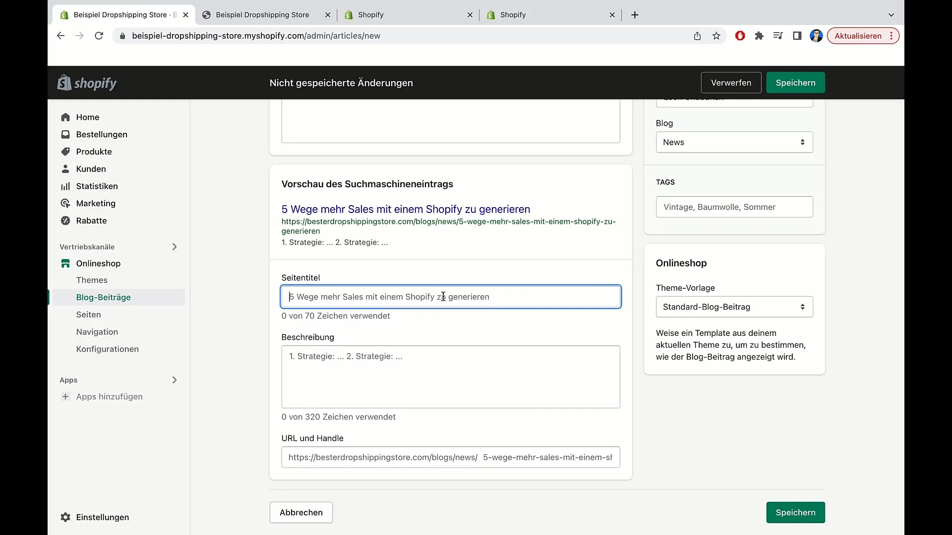 Blog-Beiträge erfolgreich in Shopify erstellen Blog-Beiträge erfolgreich in Shopify erstellen