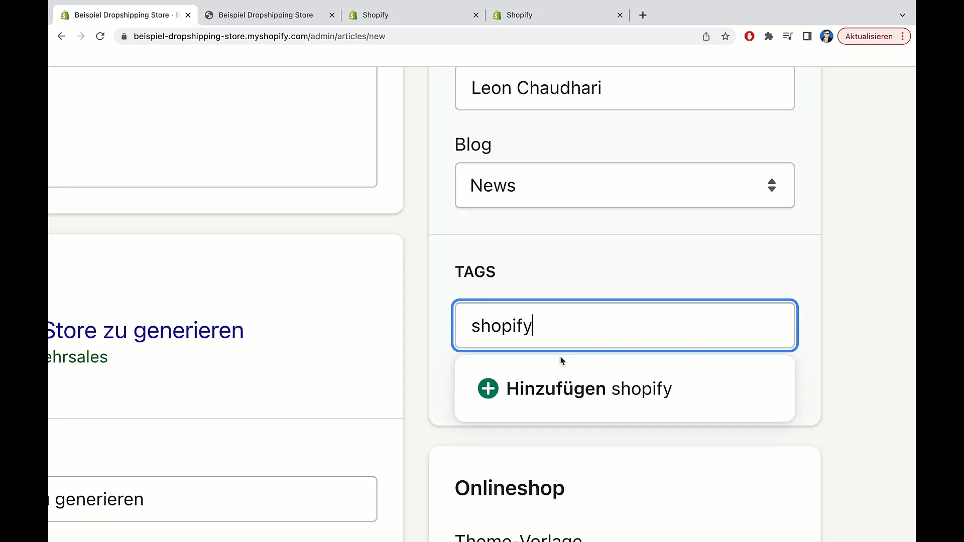 Blog-Beiträge erfolgreich in Shopify erstellen Blog-Beiträge erfolgreich in Shopify erstellen