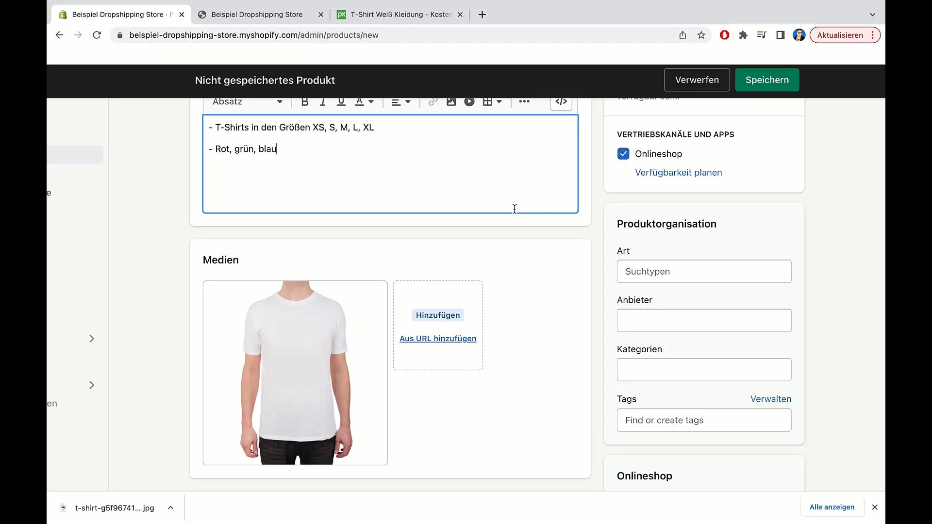E-Commerce-Kurs: Shopify - Produkte anlegen und Bestellprozess abwickeln E-Commerce-Kurs: Shopify - Produkte anlegen und Bestellprozess abwickeln