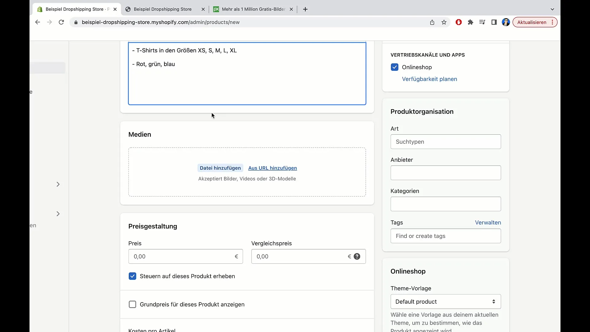 E-Commerce-Kurs: Shopify - Produkte anlegen und Bestellprozess abwickeln E-Commerce-Kurs: Shopify - Produkte anlegen und Bestellprozess abwickeln