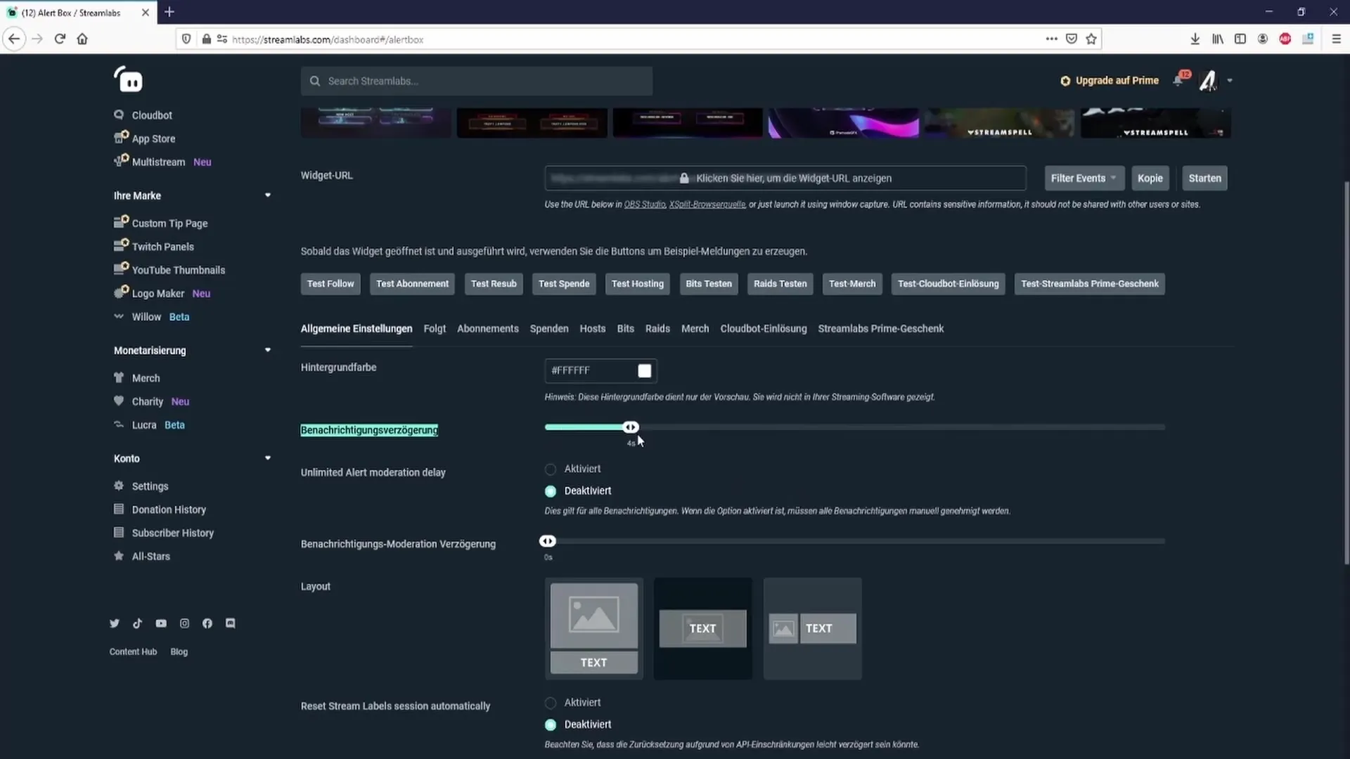 Configurar alertas en Streamlabs de manera segura y eficiente Configurar alertas en Streamlabs de manera segura y eficiente