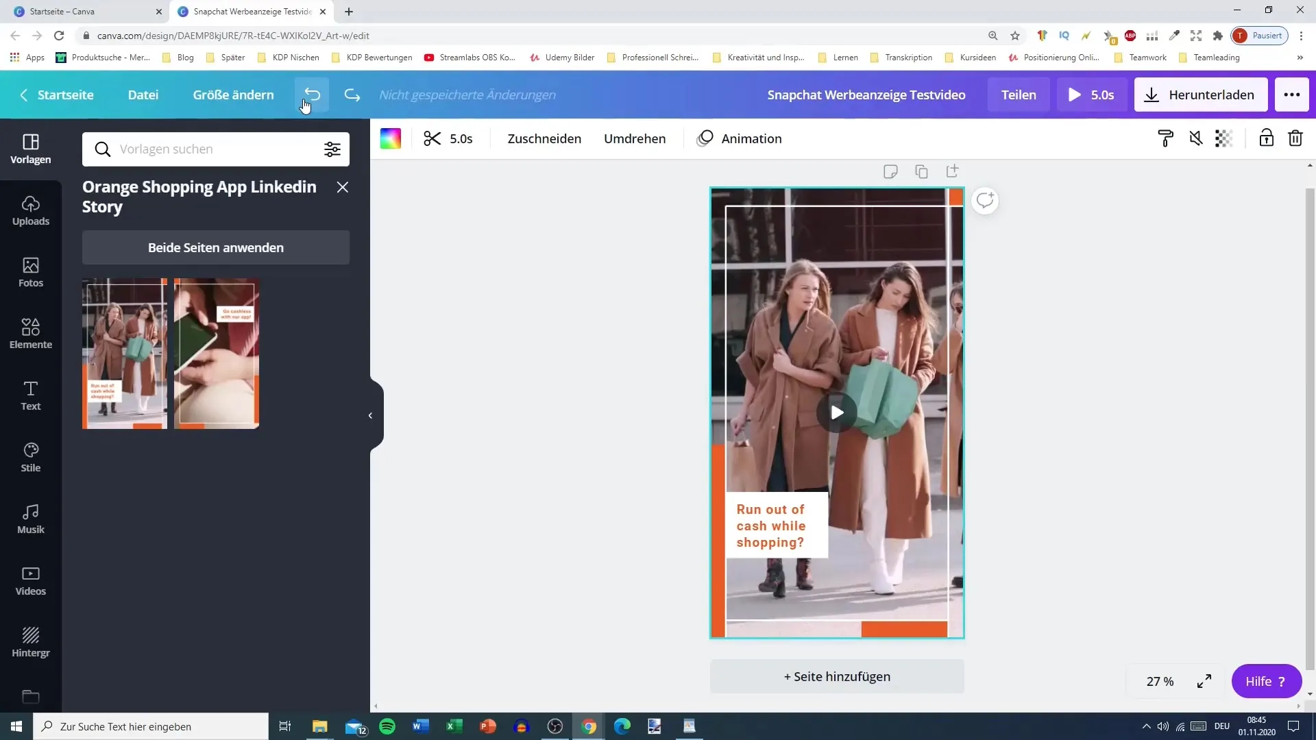 Snapchat-mainosten suunnittelu Canvalla: Näin se onnistuu nopeasti ja helposti