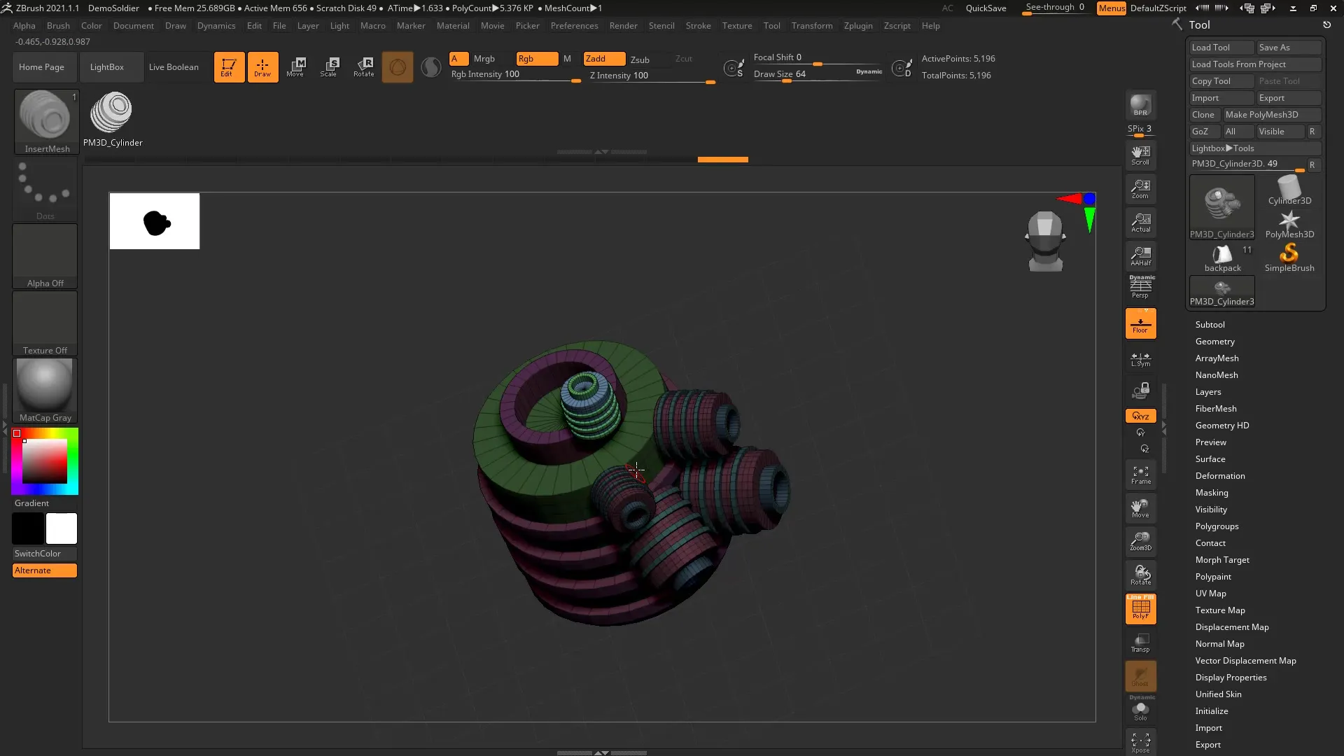ZBrush 2021 - Use Nanomesh Instances Correctly ZBrush 2021 - Use Nanomesh Instances Correctly