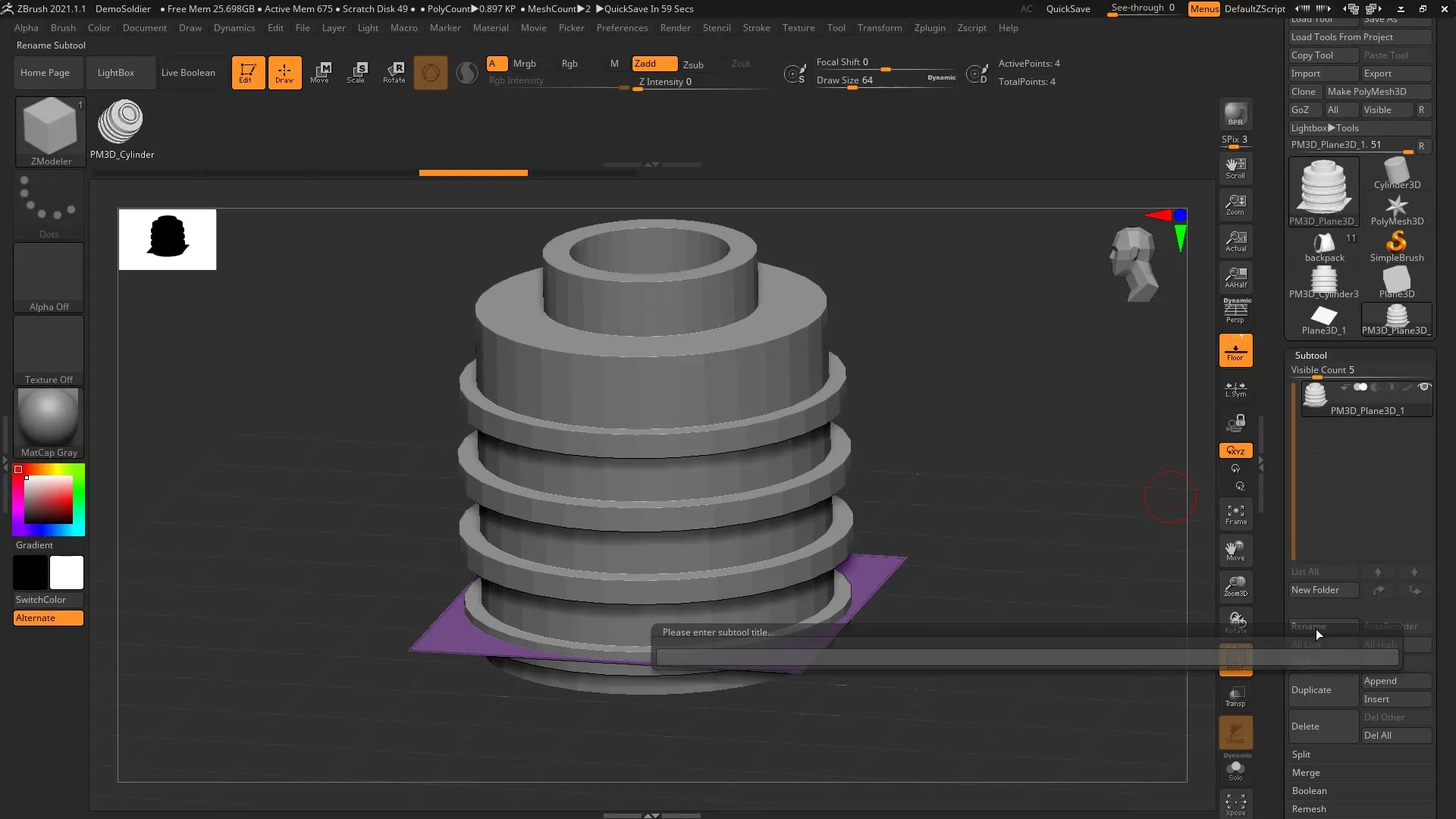 ZBrush 2021 - Use Nanomesh Instances Correctly ZBrush 2021 - Use Nanomesh Instances Correctly