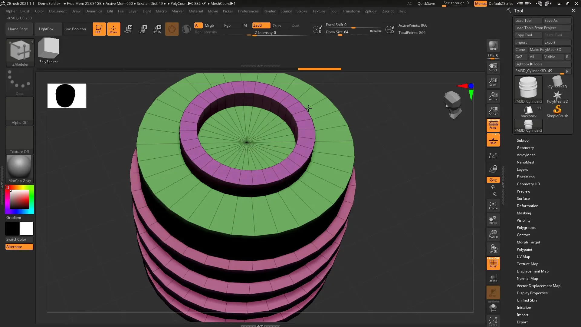 ZBrush 2021 - Use Nanomesh Instances Correctly ZBrush 2021 - Use Nanomesh Instances Correctly