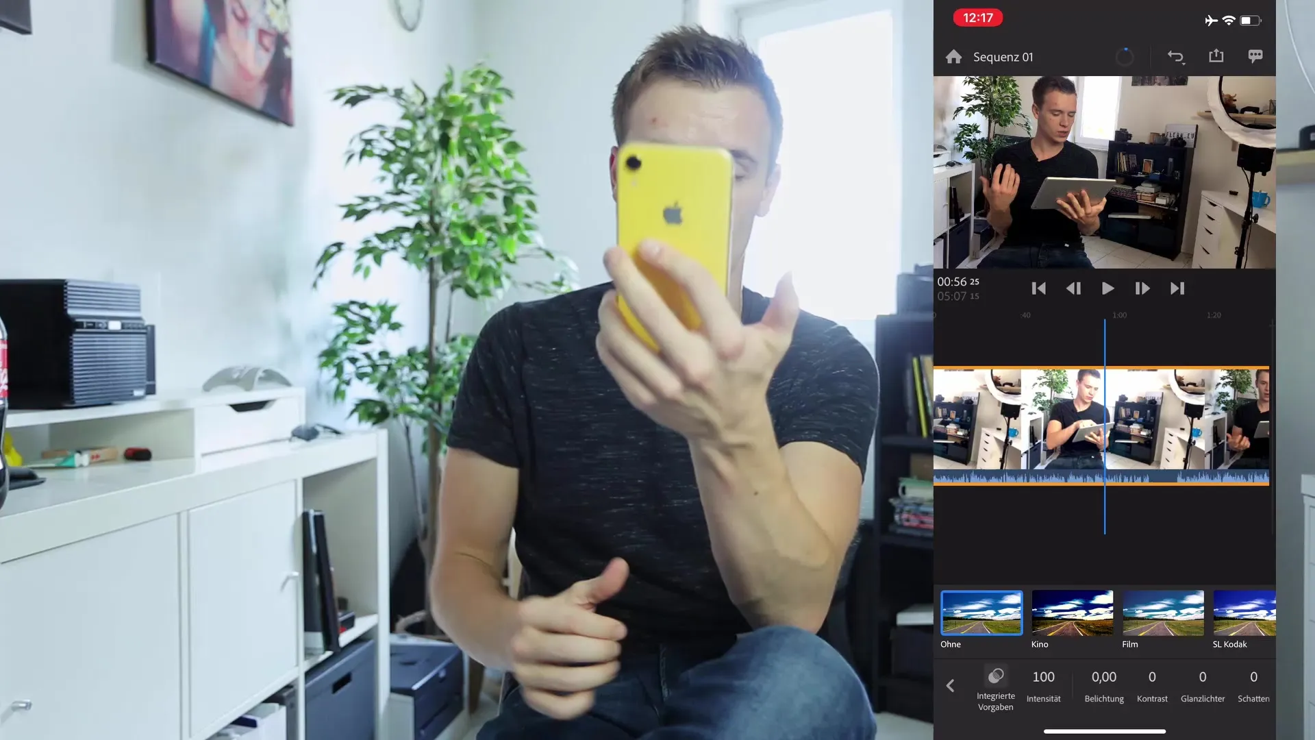 Videoredigering og farvegradering med smartphone