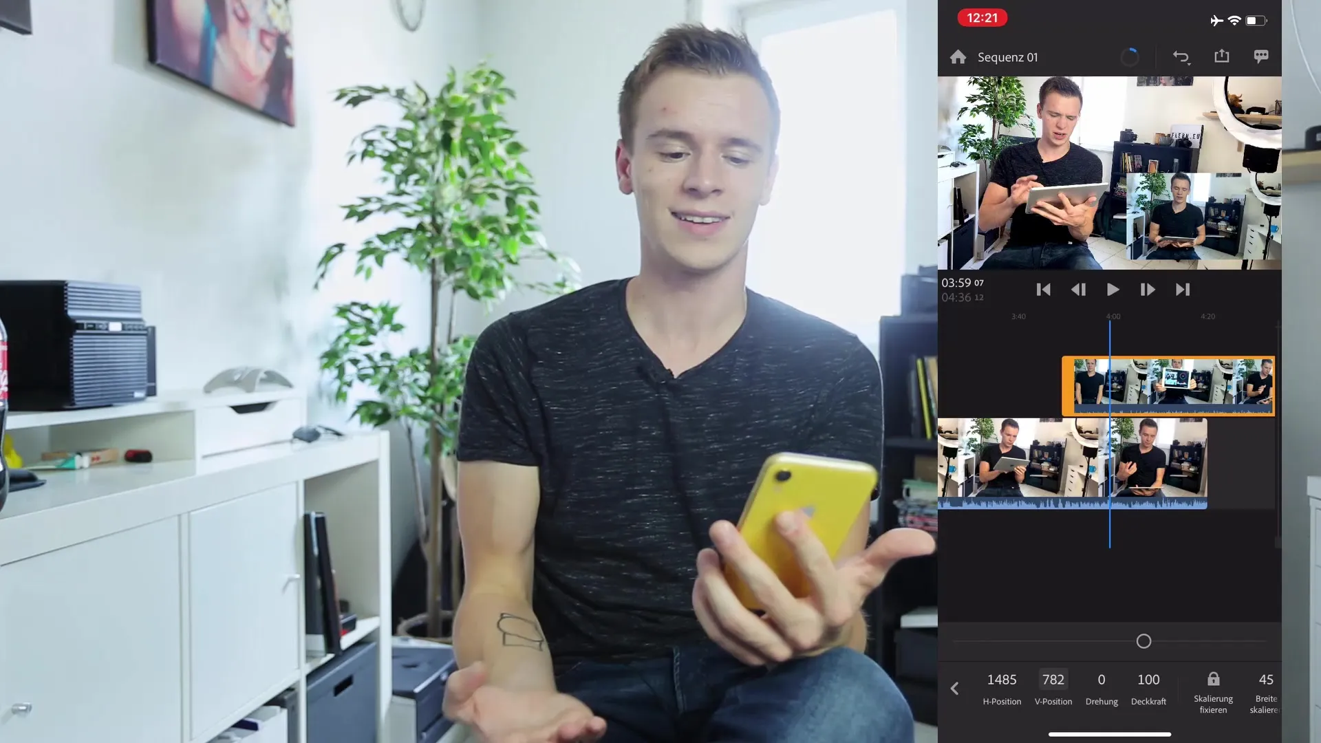 Videoredigering og farvegradering med smartphone