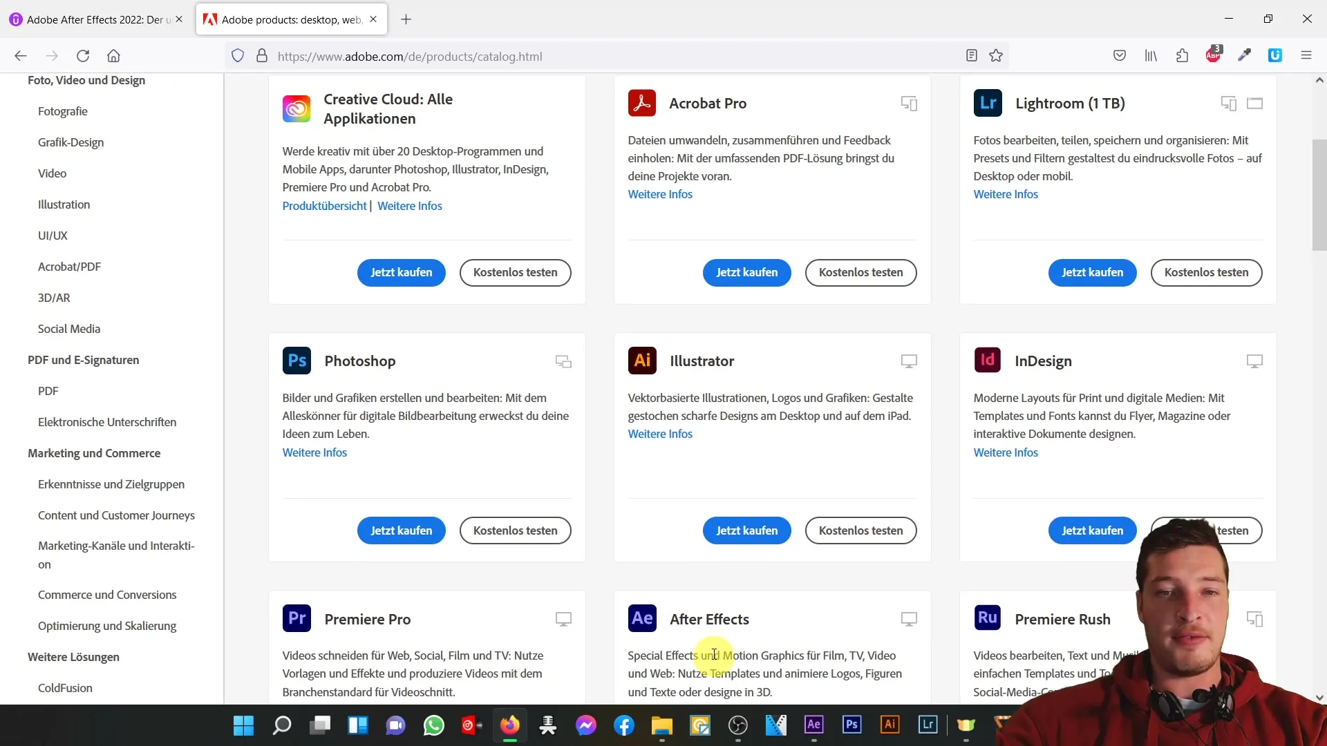 Anleitung zur Beschaffung von Adobe After Effects