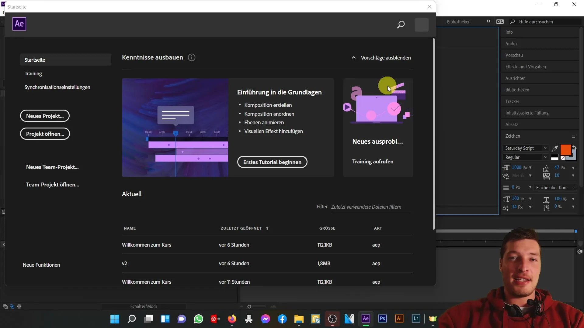 After Effects-Tutorial: Grundlegende Einrichtung für Einsteiger