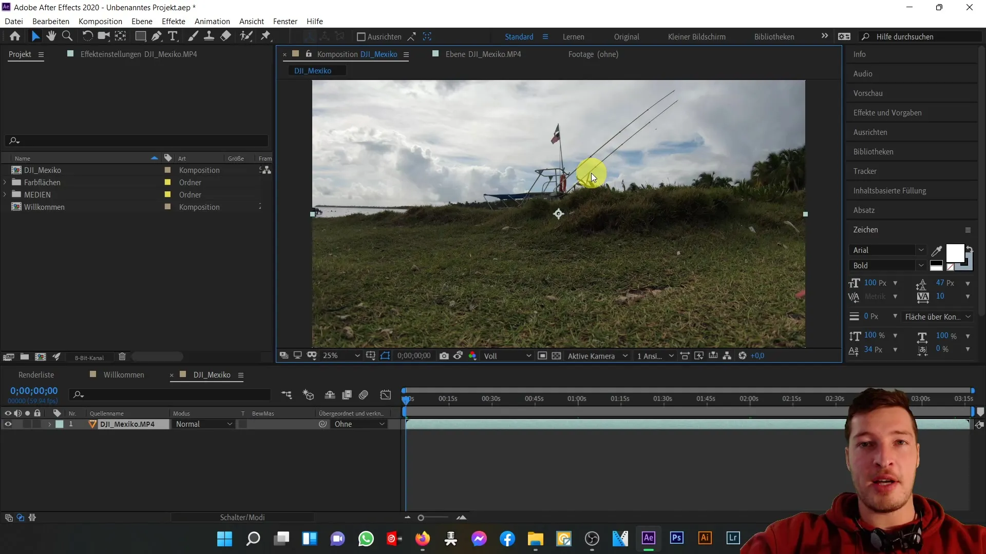 Penggunaan optimal dari area preview di After Effects Pemanfaatan optimal area pratinjau di After Effects