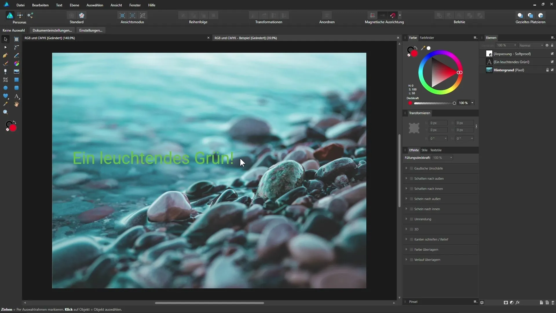 RGB és CMYK az Affinity Designerben: a különbségek megértése