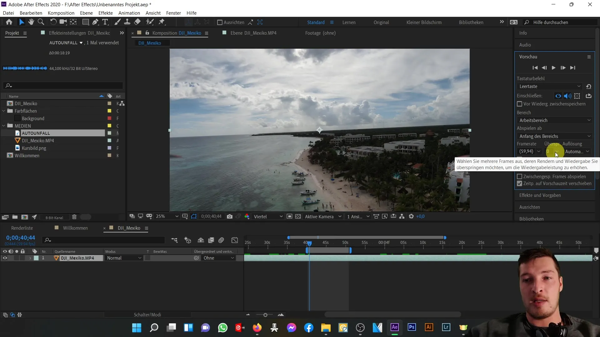 Vorschau-Anpassungen in After Effects – Optimale Nutzung des Vorschau-Bereichs